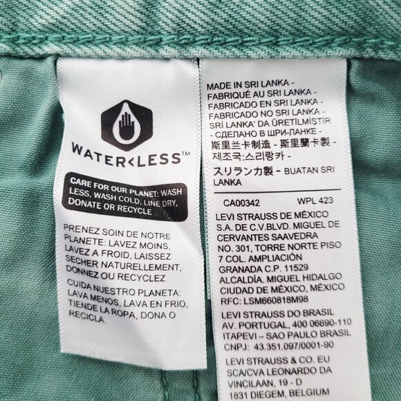 Levi's 501 High Rise Shorts in Dusty Beryl Green 56327-0402 BNWT - Size 30 - Picture 8 of 13